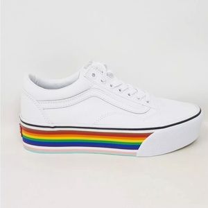 Vans Old Skool Stackform Platform Rainbow Pride Shoe Sneaker